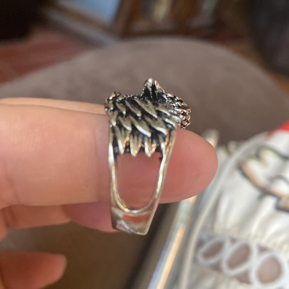 Interesting Design Silver Ring 8.5 (Ind) - image 8